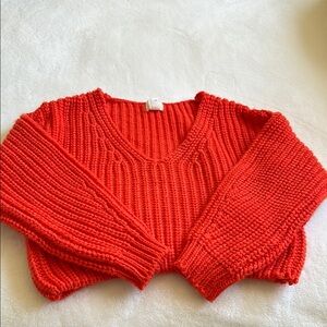Vibrant Red H & M Knit Sweater